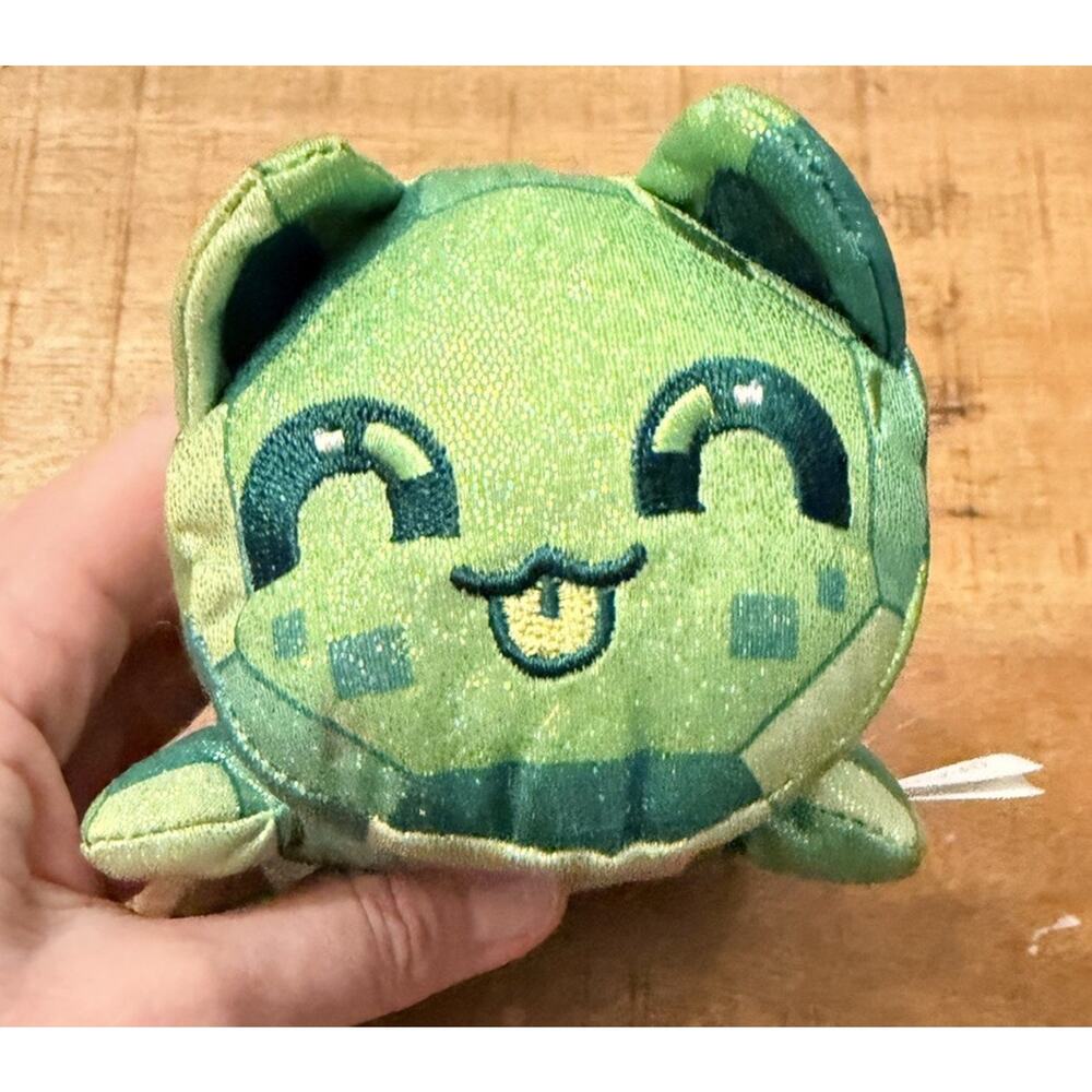 Aphmau Meemeows Retired Emerald Green Cat Plush Toy Stuffed Animal 6"